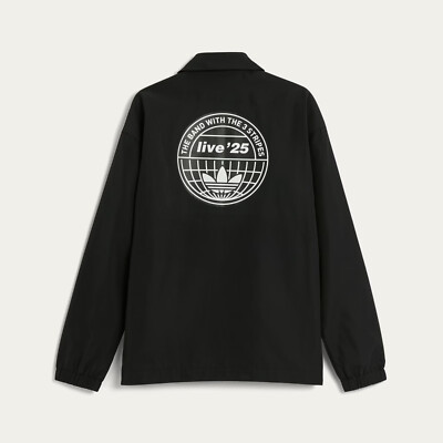 Adidas Originals TOUR COACH JACKET Oasis Live 25 In Black - Size