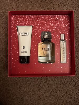 Givenchy L'interdit Eau De Parfum 3-Pcs Gift Set / New With Box | eBay