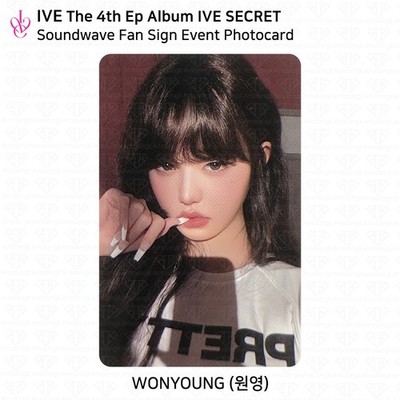 IVE 4th EP Album IVE SECRET Soundwave Fan Sign Photocard WONYOUNG
