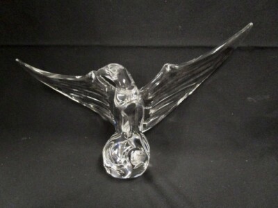 MARCOLIN ART CRYSTAL - LARGE - 24% LEAD CRYSTAL EAGLE - 15 INCH
