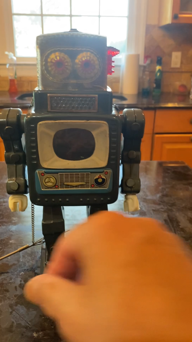 ALPS TELEVISION SPACEMAN ROBOT MADE IN JAPAN 1950's WORKING | eBay