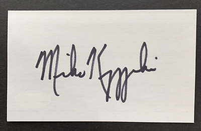 Mike Krzyzewski Signed Autographed 3x5 Coach K Duke Basketball