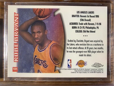 Kobe Bryant 1996-97 Topps Chrome Youthquake #YQ15 Rookie BGS 8.5