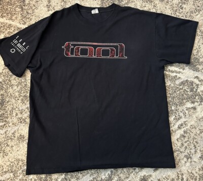 TOOL Band Concert Shirt Black Red Graphic DBL Sided Anvil Tag XL