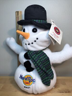 VTG Hard Rock Cafe Maui Hawaii 2001 Holiday Snowman Bear Limited