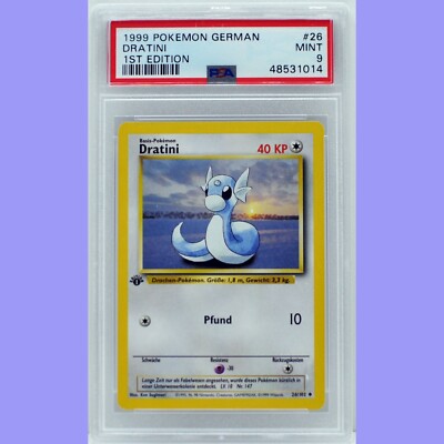 Pokemon 1st Edition Base Set German Dratini 26/102 PSA 9 MINT | eBay