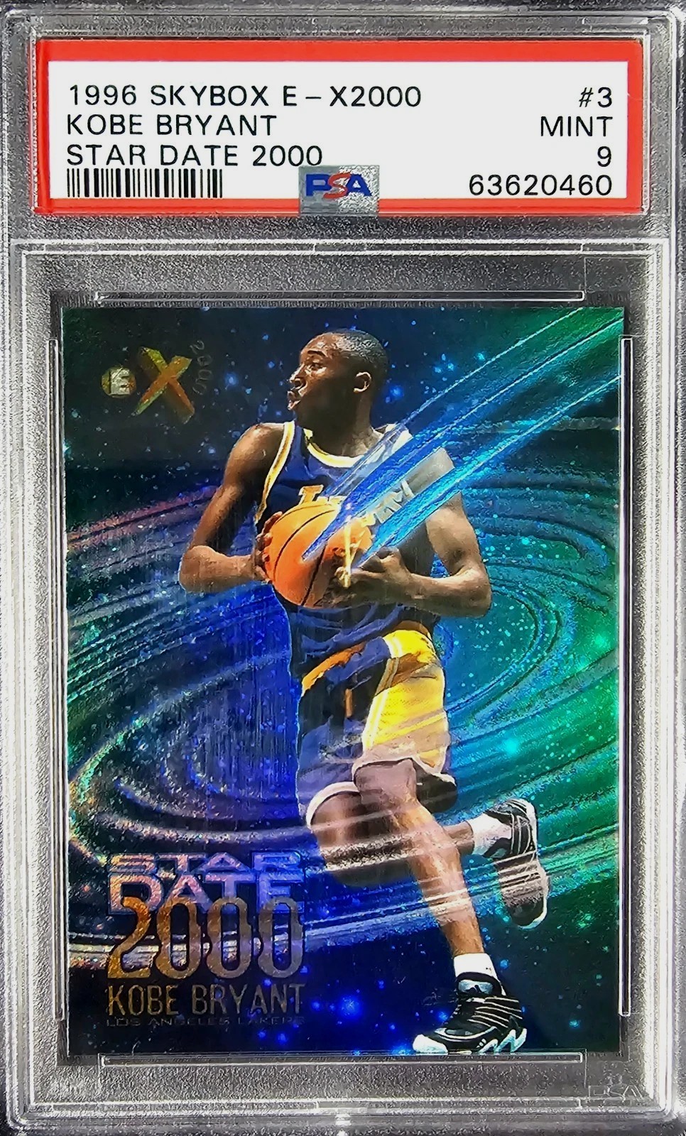 Kobe Bryant 1996 Skybox E-X2000 #3 Star Date 2000 Price Guide