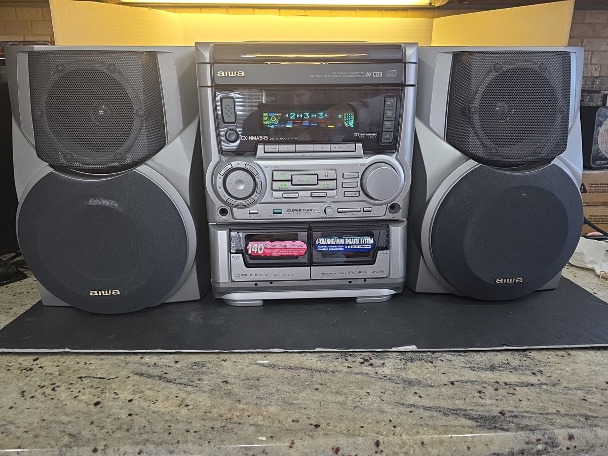 Aiwa CX-NMA545 Digital Audio System TBass 3 CD Stereo Dual