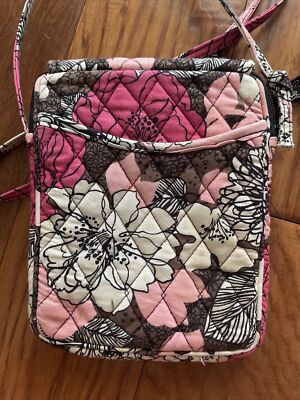 vera bradley mocha rouge flap crossbody bag 8” X 6.5” | eBay