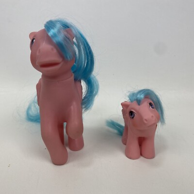 My Little Pony Mommy & Baby FIREFLY Pink Pegasus Lightning G1 MLP