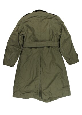 U.S. VIETNAM WAR ARMY SATEEN OG-107 TRENCH COAT W/ LINER SIZE S-S