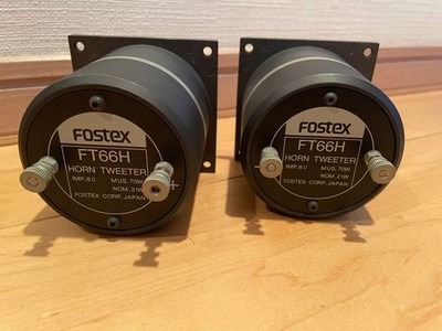 FOSTEX FT66H Horn Super Tweeter Speaker Driver Alnico Black Pair