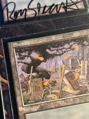 SIGNED ✨Ron Spears 🎨 MTG APAC Land - SWAMP 💀 Japan 🇯🇵 VERY