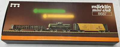 MARKLIN Z MINI CLUB 8687 3-CAR ALASKA RAILROAD FREIGHT SET - NIB