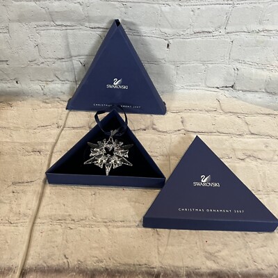 2007 Swarovski Crystal Snowflake Star Ornament w/ Original Box