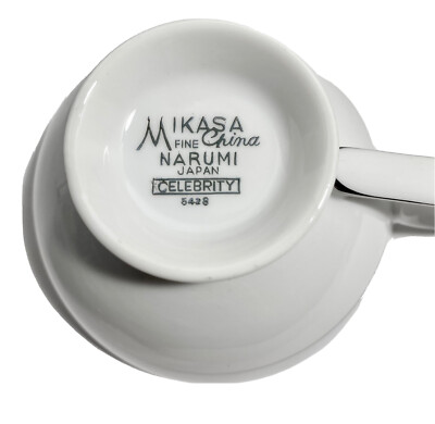 Mikasa CELEBRITY White w/Platinum Trim Narumi Japan 5428