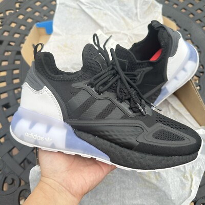 Adidas ZX 2K Boost J Black White Big Kid's Athletic Shoes FZ2948