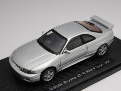 ebbro 1:43 Nissan Skyline GT-R33 V Spec 1995 Silver from Japan | eBay