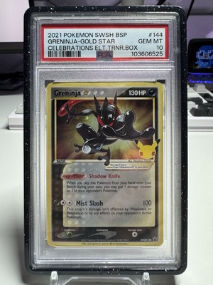 Greninja GOLD STAR Celebrations #144 PSA 10 - 25 Cert PERFECT