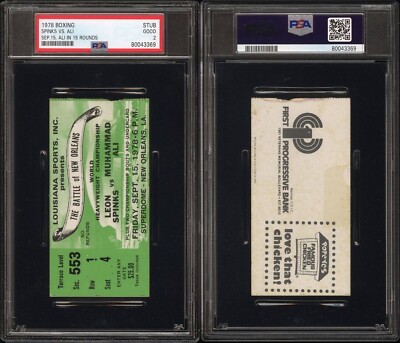 1978 MUHAMMAD ALI VS LEON SPINKS BOXING TICKET “THE BATTLE OF NEW