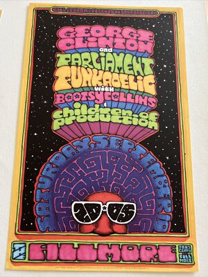 George Clinton P Funk Original Concert Poster From The Fillmore