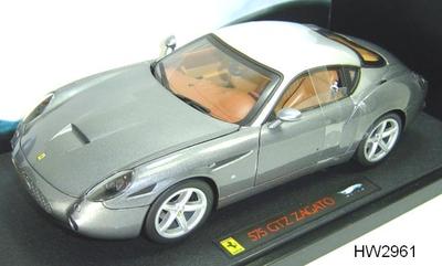 FERRARI 575 GTZ ZAGATO COUPE GRAY 1:18 HOT WHEELS ELITE BOX HAS