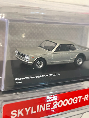1/64 Nissan Skyline 2000 GT-R (KPGC10) 1969 Silver Diecast Model