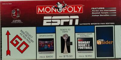 Vintage Monopoly ESPN Ultimate Sports Fan Edition Board Game