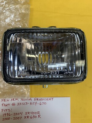 NEW OEM HONDA Headlight (33123-KCY-670) 1996-2004 XR400R / 2000