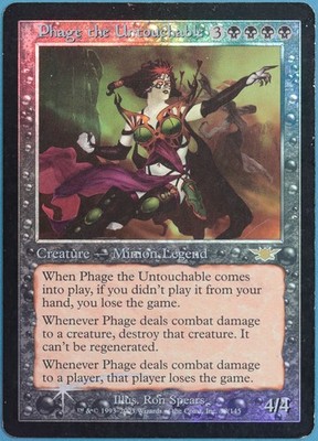 Phage the Untouchable FOIL Legions HEAVILY PLD Black Rare CARD