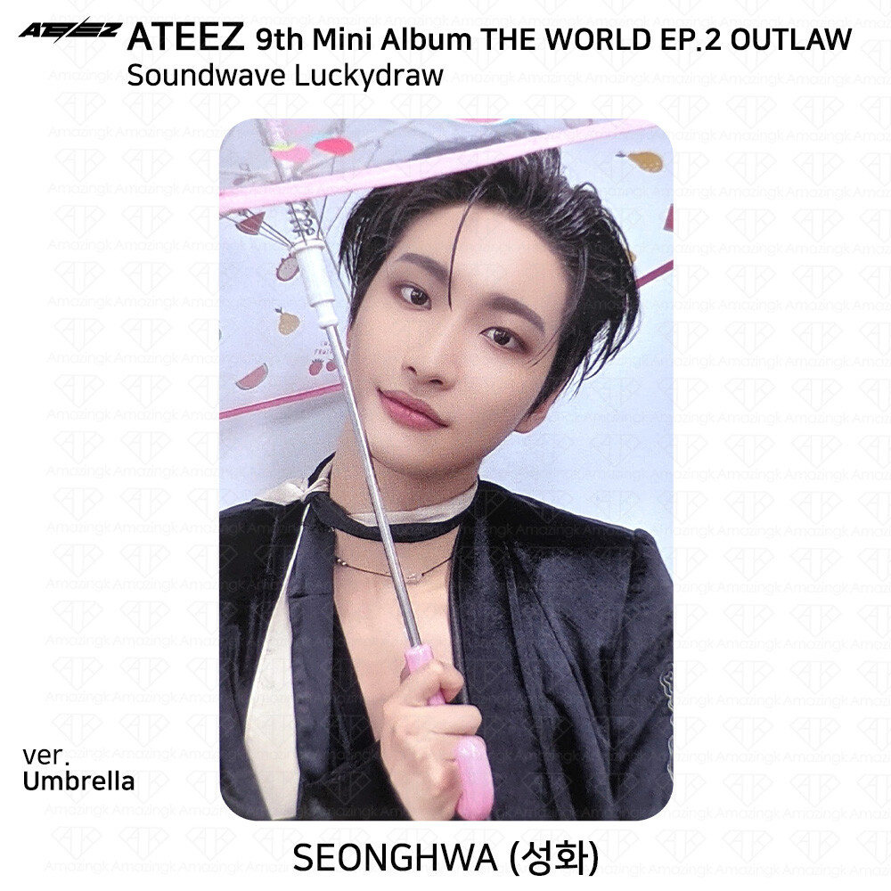ATEEZ THE WORLD EP.2 OUTLAW Soundwave Lucky Draw Photocard KPOP K