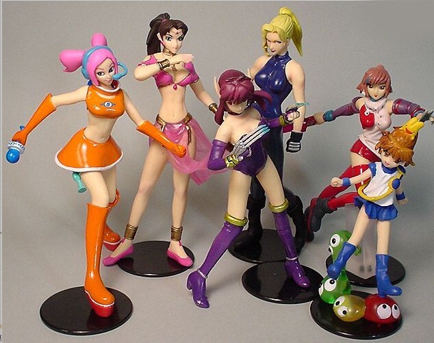 1999 Yujin SR Sega Gals Girls Collection Gashapon Figure Set 6