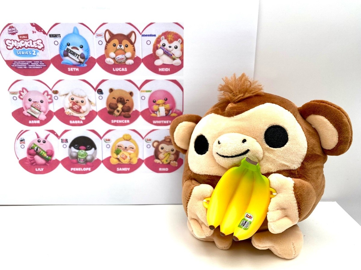 RIKO Monkey Holding A Bunch Of Bananas ZURU Snackles Series 2 W2