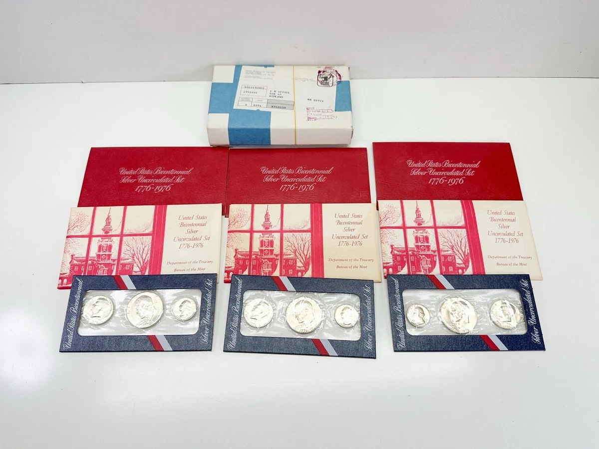 未曾流通银色1976 美国硬币铸币厂套装| eBay