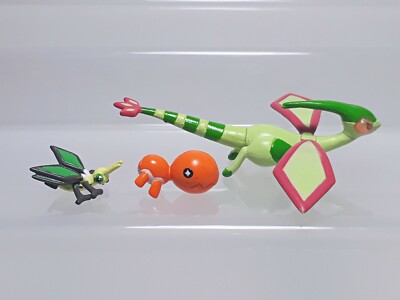Flygon Vibrava Trapinch Pokemon Figure Set Tomy Zukan 1/40 Scale