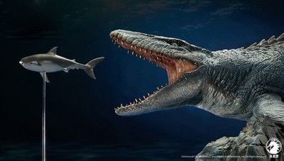 W-DRAGON Mosasaurus Dinosaur Statue 1/35 Collectible Model Display