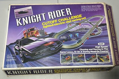 Vintage Ideal Knight Rider Cutoff Challenge Slot Car Set