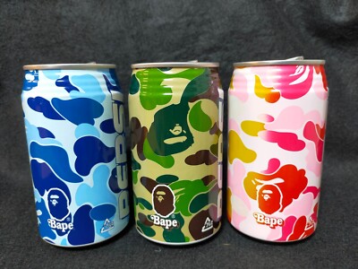 2001 A Bathing Ape x Pepsi Empty Cans Bottle set of 3 Aoyama Store