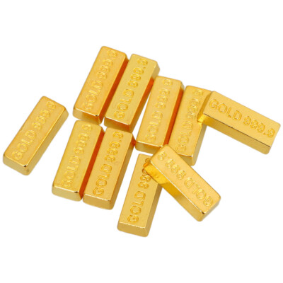 10PCS Mini Gold Bar Models Mini Bullion Mini Bar Toy Dollhouse