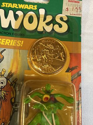 Star Wars Ewoks Dulok Shaman 1985 Kenner Action Figure and Coin