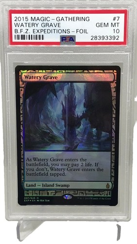 MTG MAGIC THE GATHERING WATERY GRAVE FOIL ZENDIKAR EXPEDITIONS PSA