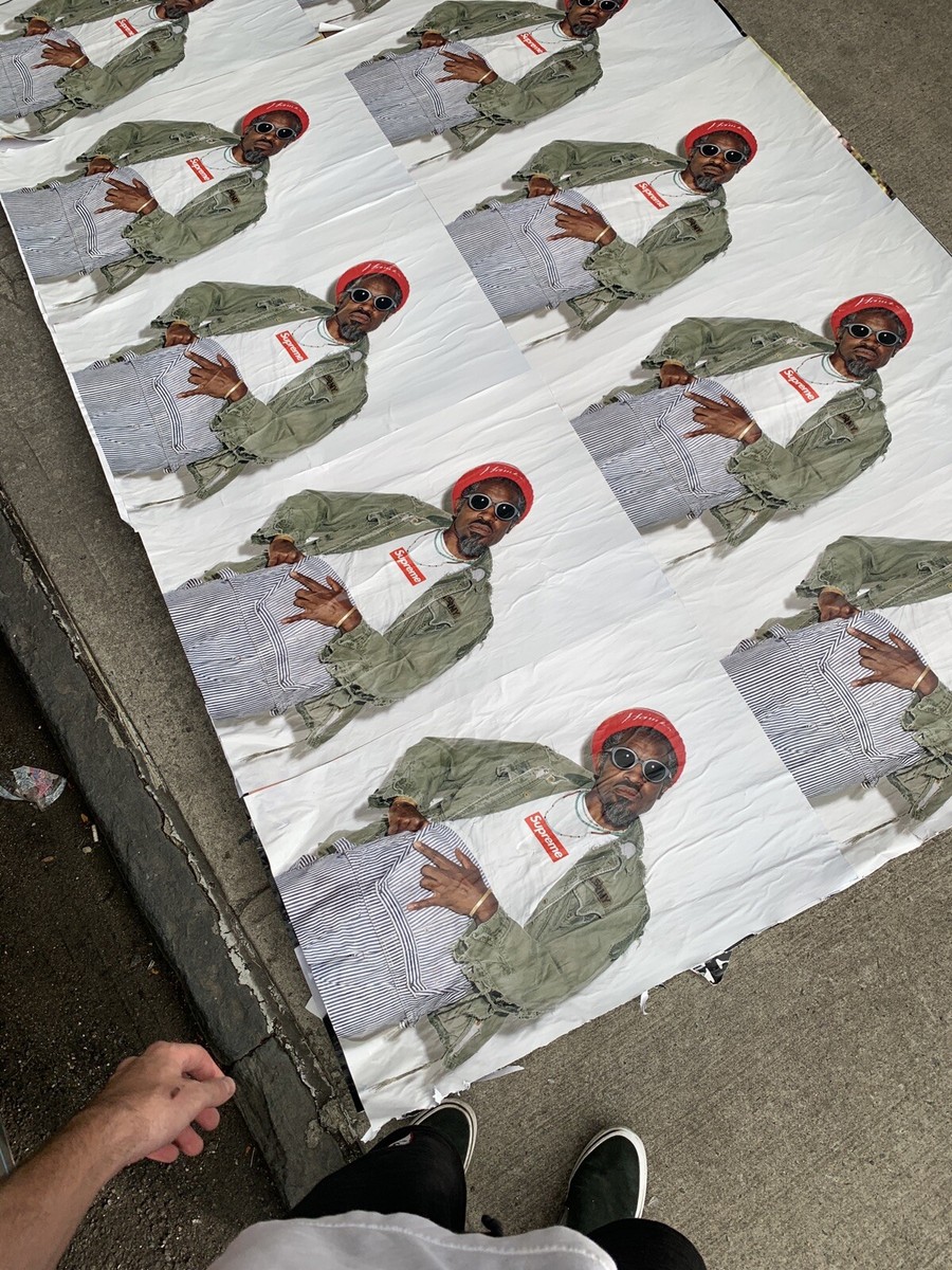 Supreme New York Andre 3000 Outkast Pinstripe Box Logo Poster Fall