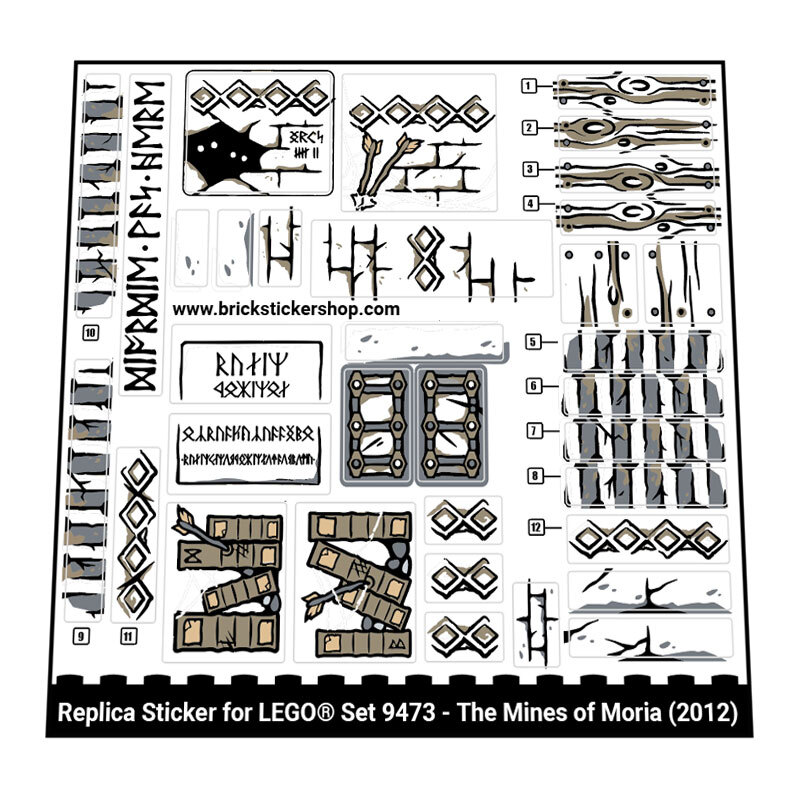 Replacement Sticker for Set 9473 - The Mines of Moria | eBay