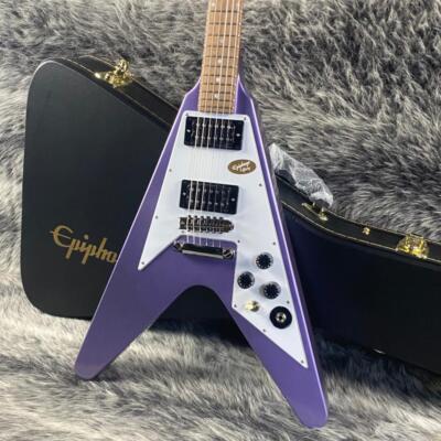 Epiphone Kirk Hammett 1979 Flying V Purple Metallic Metallica with