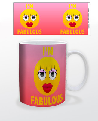 EMOJI I´M FABULOUS 11 OZ COFFEE MUG TEA CUP KEYBOARD FUNNY QUOTE