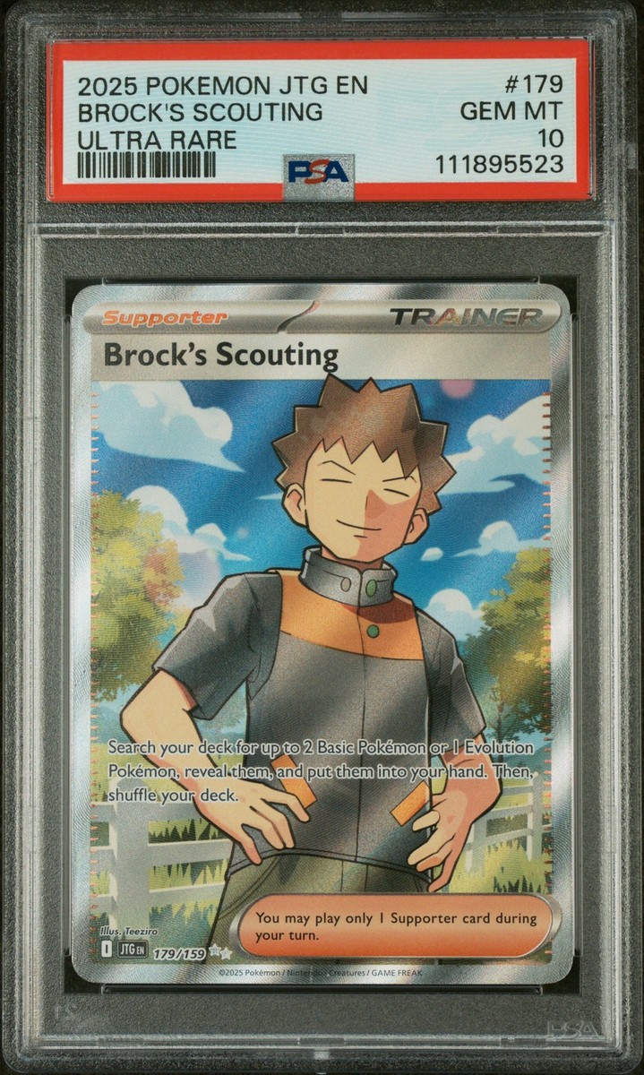 2025 POKEMON JTG EN-JOURNEY TOGETHER ULTRA RARE #179 BROCK'S