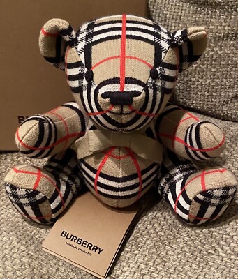 BURBERRY Thomas Check Wool Bear 25cm Classic Nova Check BNWT & Box