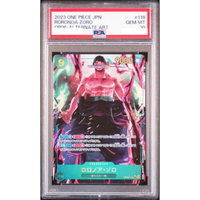 PSA 10 Roronoa Zoro OP06-118 Alt Art Wings Of The Captain One