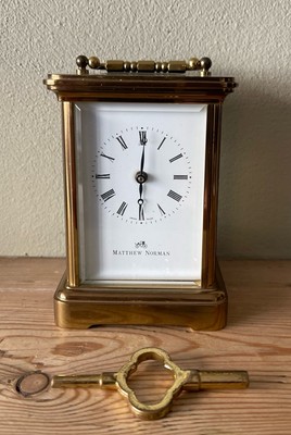 MATTHEW NORMAN LONDON Swiss Brass Carriage Clock with Box & Key | eBay