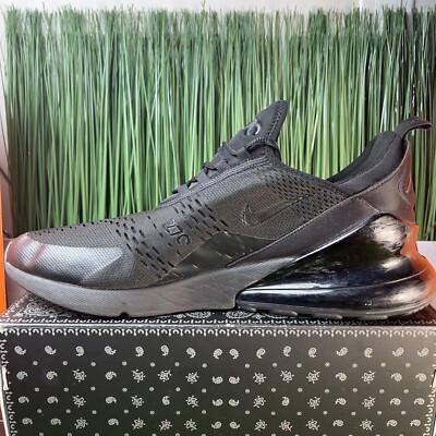 Nike Air Max 270 Triple Black Mens Running Shoes AH8050-005 Size